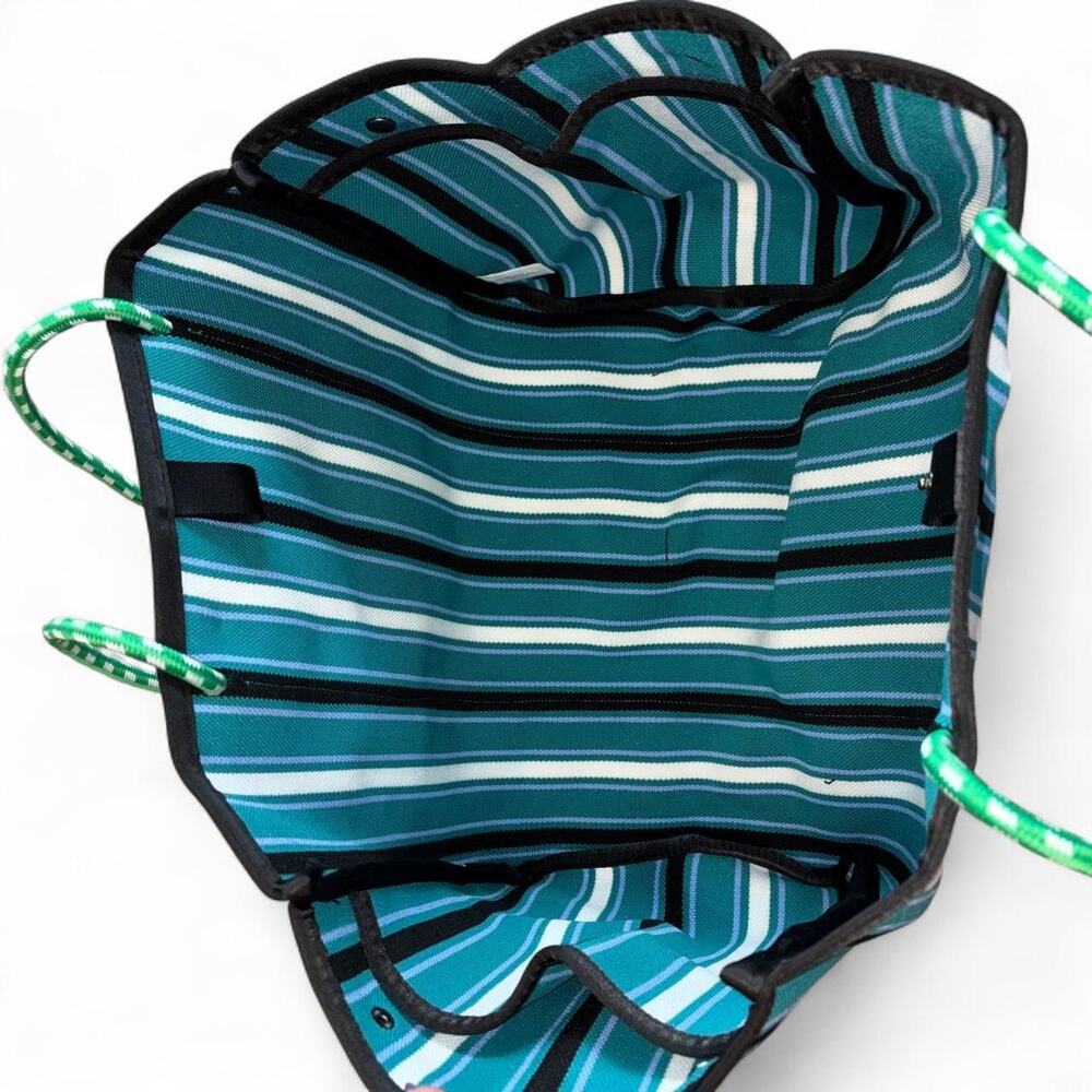 Vivere teal green striped woven - Picture 5 of 7